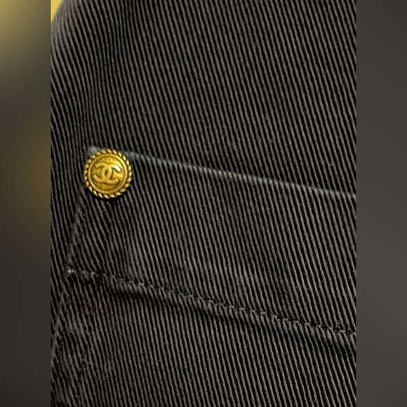 Chanel Quilted Belt Wide Leg Jeans Pants 34 - Picture 7 of 10